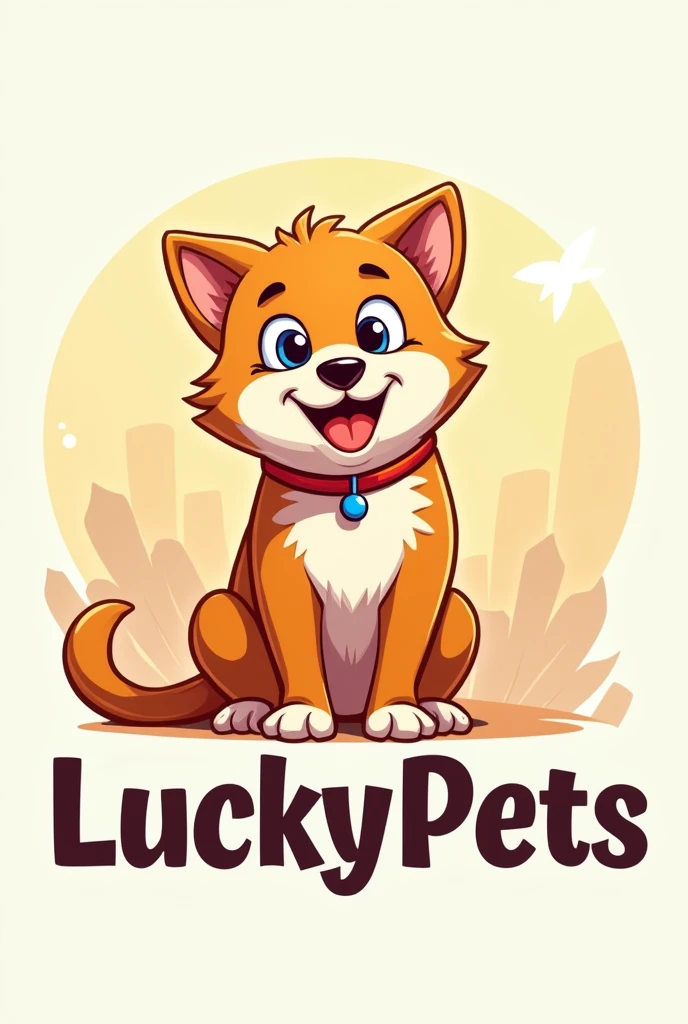 Hi, can you create a logo for a clinic called "LuckyPets" please, The design is up to you context: LuckyPets is a company dedicated to transporting pets to different locations such as veterinary clinics, Hotels, etc.