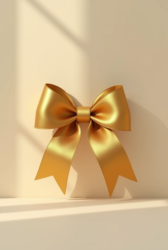 Create a jewelry design for a large plain organic gold ribbon bow