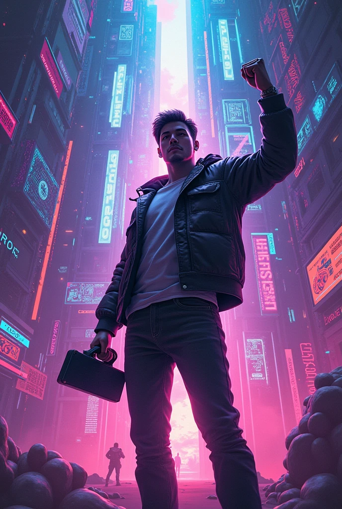 crée une image avec un fond gaming ou dessus il y a écrit le pouvoir de jouer l’art de briller 