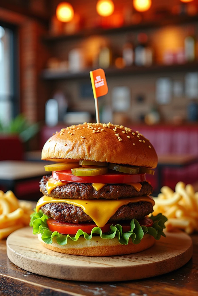 Social media for the burger restaurant called Big Burger 
