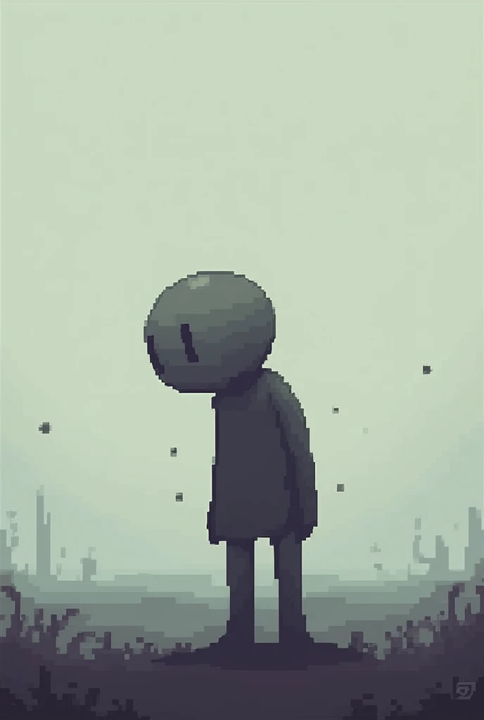 Easy pixelated sadness drawing