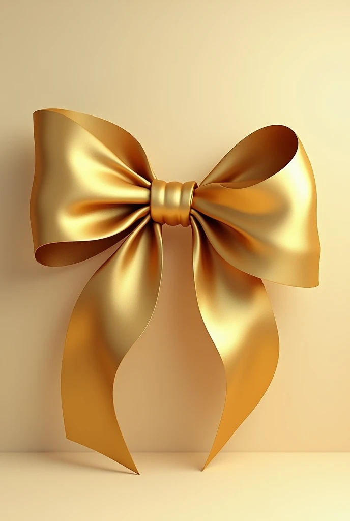As a jewelry design create a different large plain organic gold ribbon bow