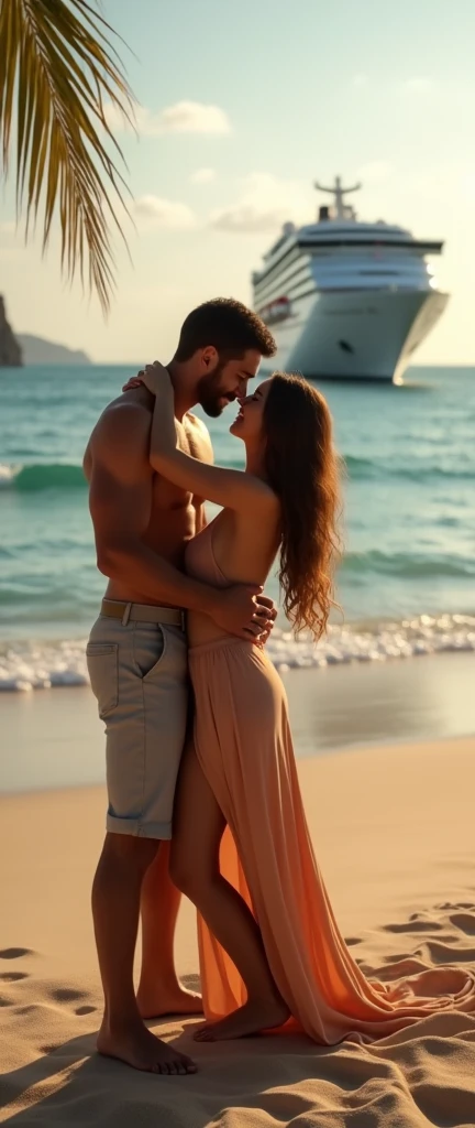 couple on the beach cover sensual and forbidden romance cruise background