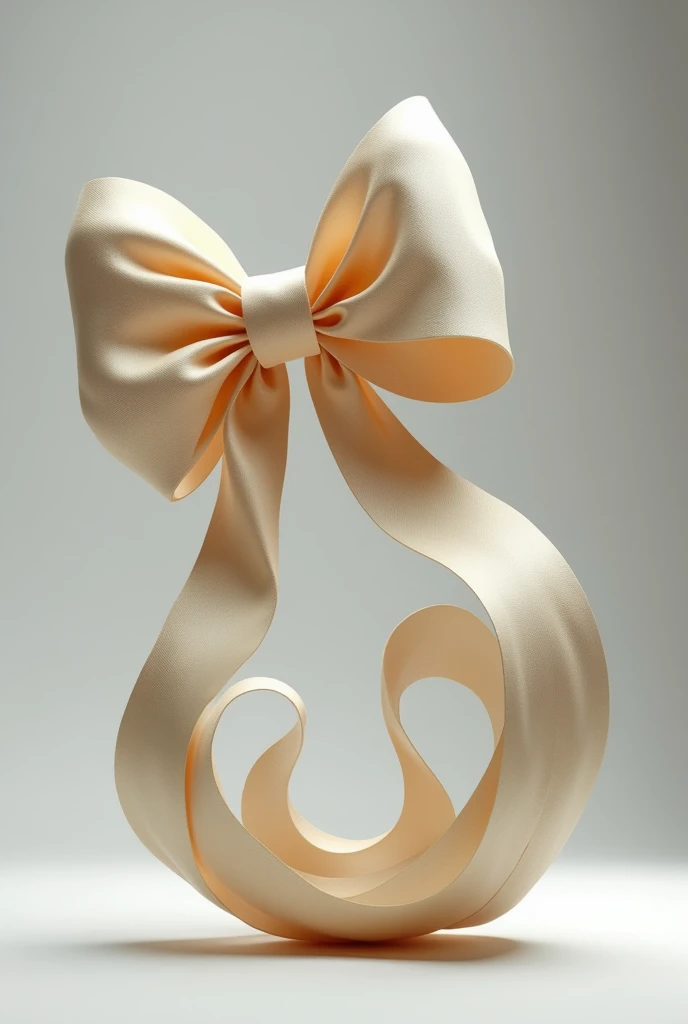 Create an organic sculpture from a ribbon bow