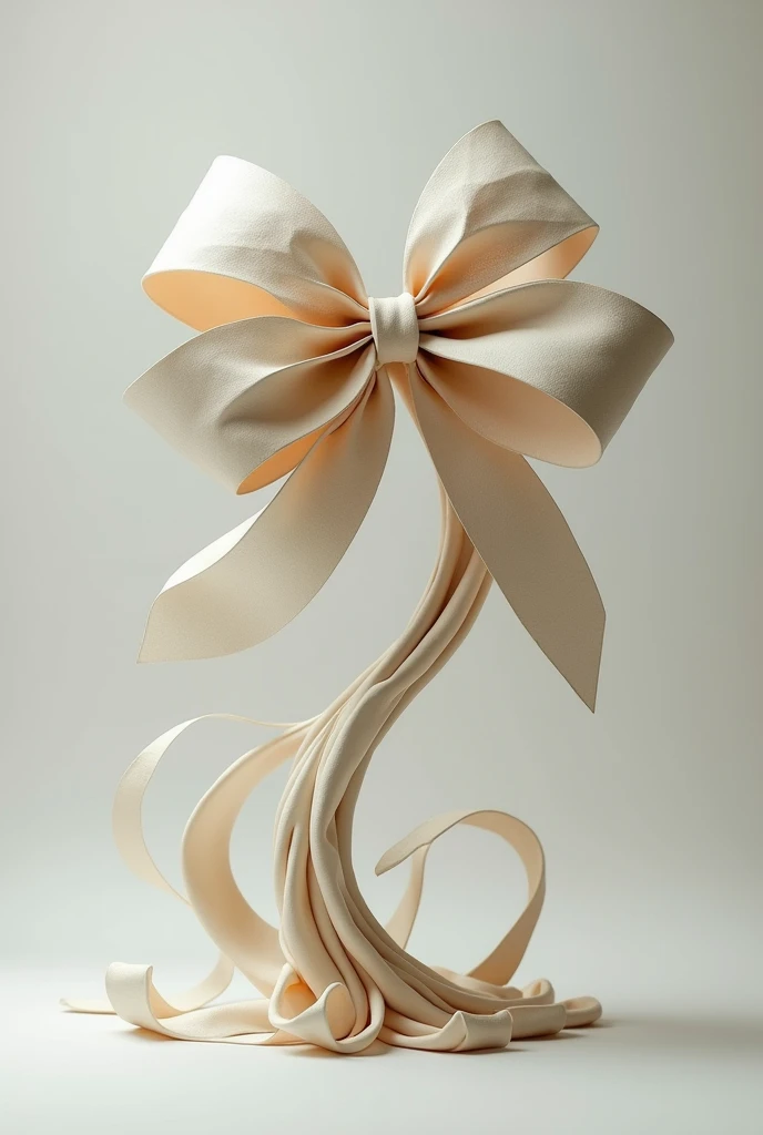 Create an organic sculpture from a ribbon bow