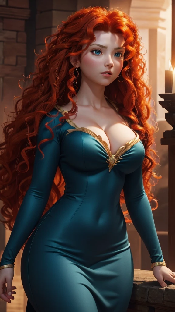 PHOTOGRAPH OF THE FACE OF A BEAUTIFUL BOMBSHEL WOMAN WITH PALE RED HAIR, ENORME CABELO LONGO, perder cabelo, CABELO MUITO VOLUMOSO, very pale skin, pele muito macia, Olhos azuis claros, Sobrancelhas vermelhas, bochechas rosadas, high cheekbones, FORAME MENTAL, nariz fino, orelhas cobertas, Lips Voluminous, boca fechada, ADORABLE EXPRESSION FACE, Looking at camera, PURPLE STRAPLESS CLEAVAGE, exposed neck, SEIOS VOLUMOSOS, body curvy, CLOSE FACE VIEW, Vista frontal da face, STRAPLESS CLEAVAGE, TEATRO DE PALCO, Luzes de fundo, Cortinas Vermelhas, FUNDO DE CORTINAS, IMAGEM POR LENTE OBJETIVA DE 100 mm, imagem precisa, master part