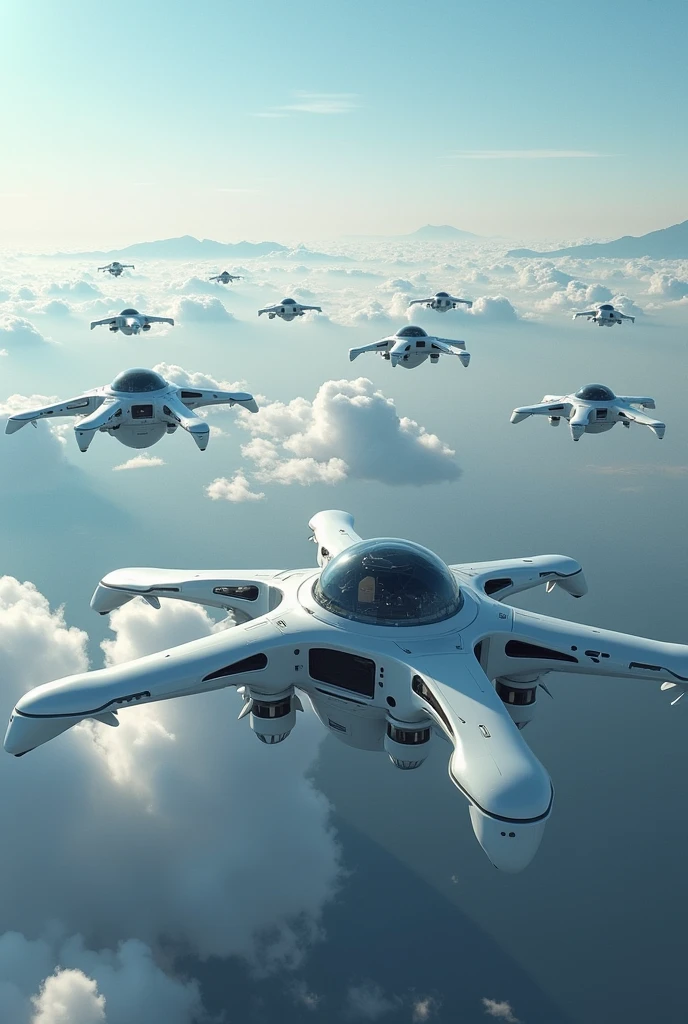 Drones for cleaning the atmosphere