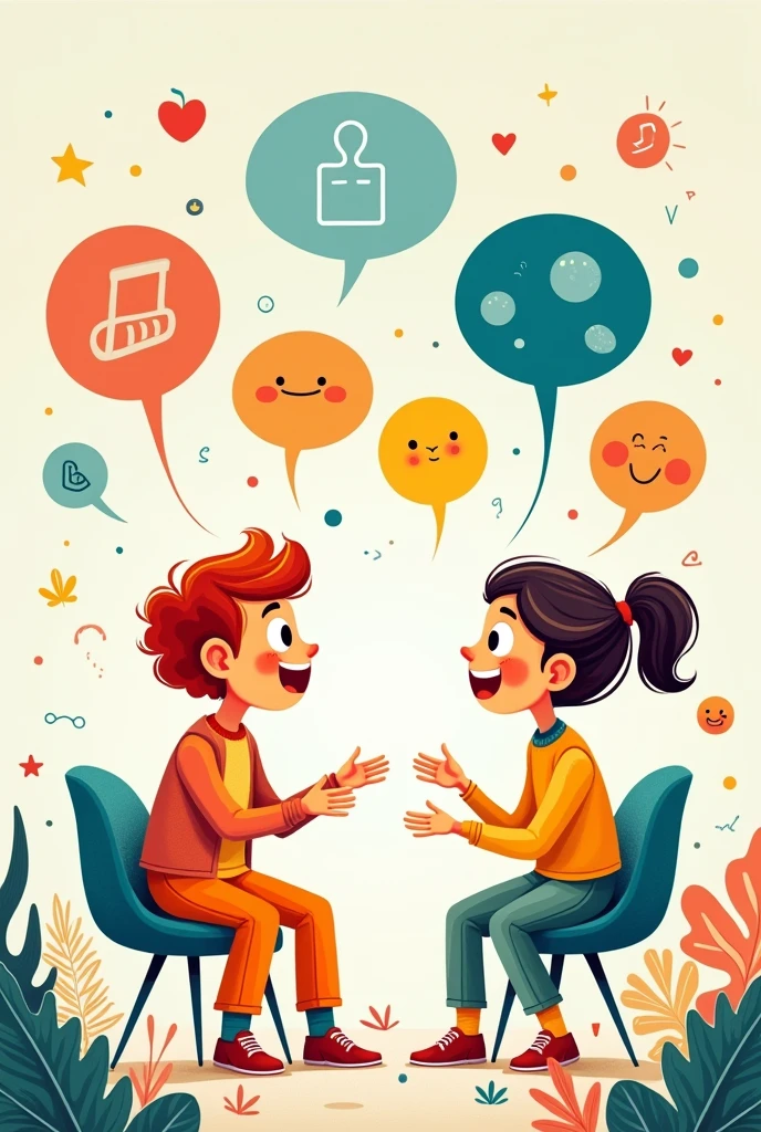 Cartoon about communication With a message