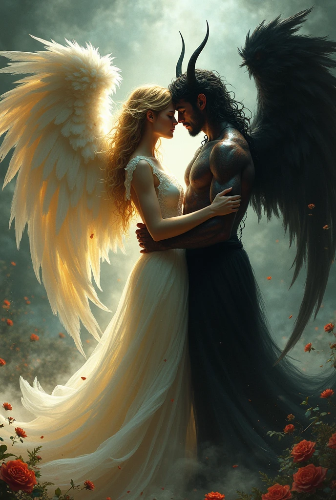 Angel and devil True love and Angel die