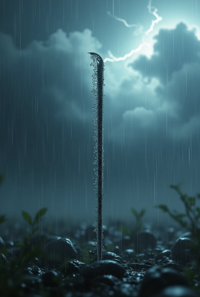 Rainstorm with a sewing needle