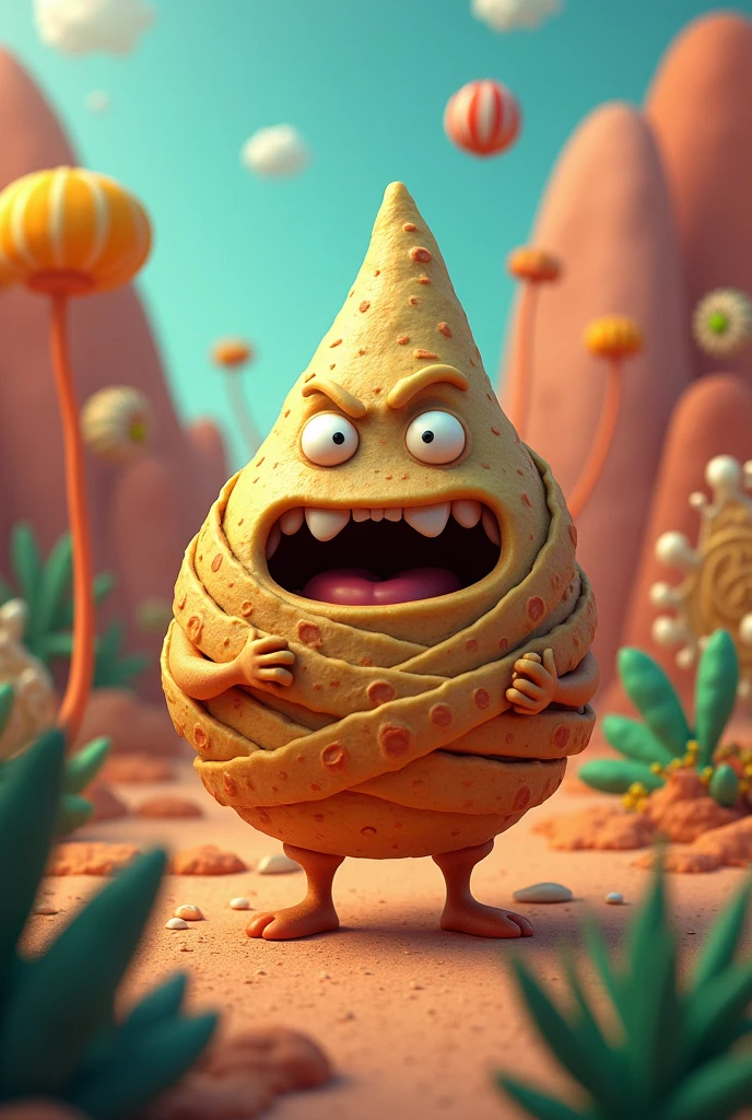 Poop with tortilla