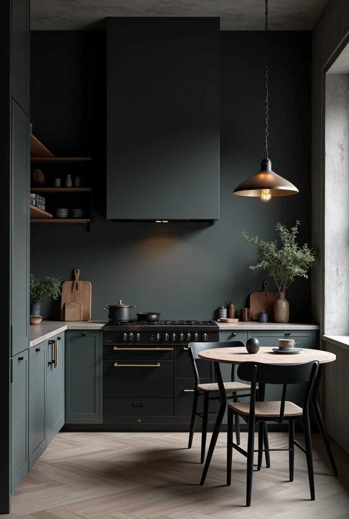 I need a dark grey kitchen wall

