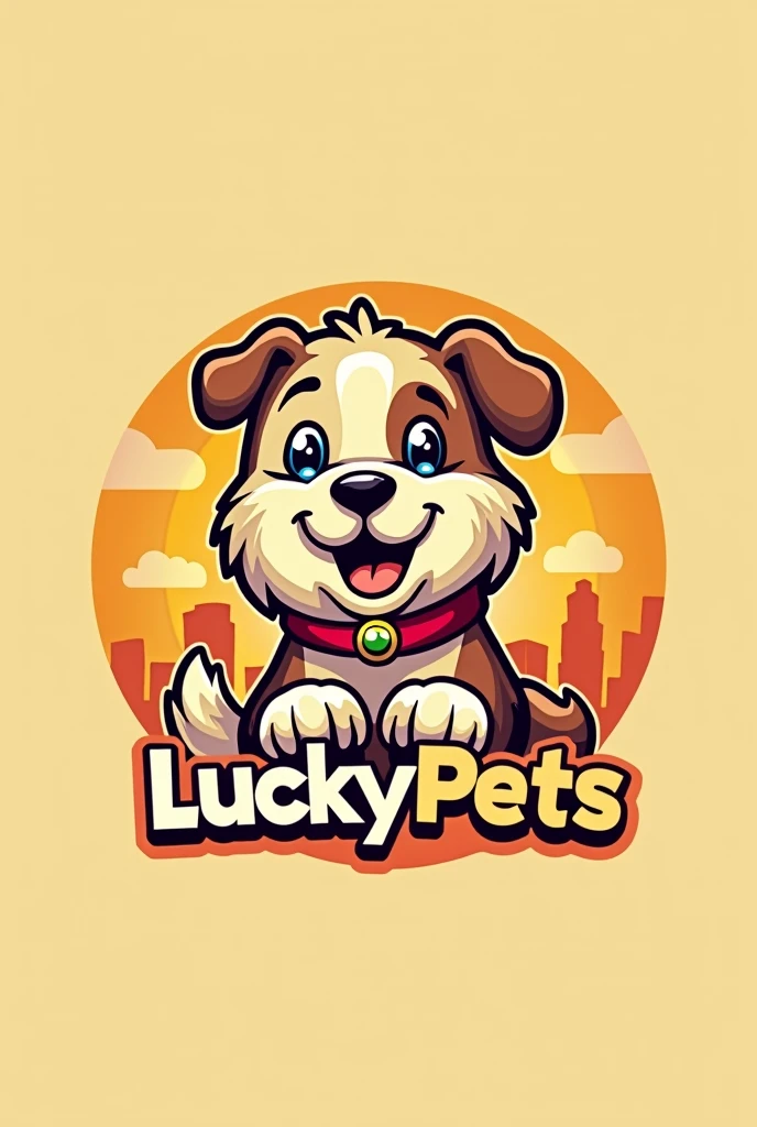 Hi, can you create a logo for a clinic called "LuckyPets" please, The design is up to you context: LuckyPets is a company dedicated to transporting pets to different locations such as veterinary clinics, Hotels, etc.