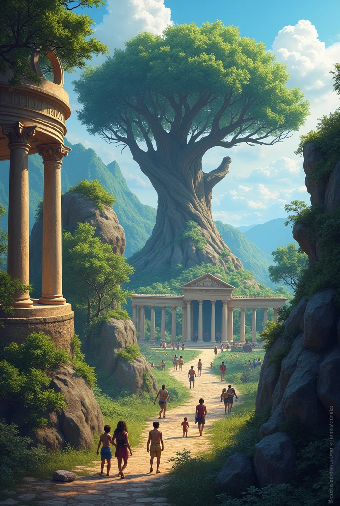 Make a picture of Camp Half-Blood