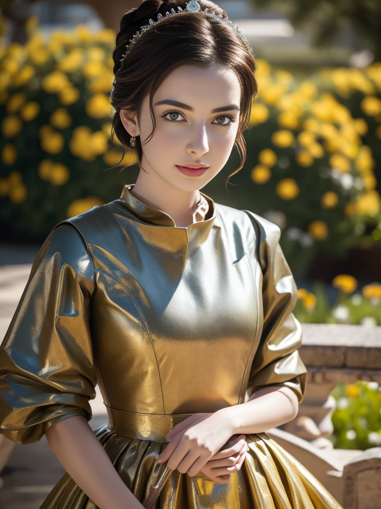 Adelaide Kane (Queen Mary Stuart, Reign Series), Wearing bright latex vede, Strong pose, looking at the camera, Lakeside, detailed, Daytime, sun rays, ultra detailed photography, Warm lighting, Art Station, 4K, Sharp focus, High resolution, masterpiece.