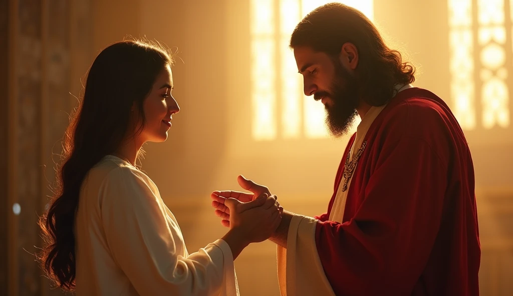 Jesus blessing a person.