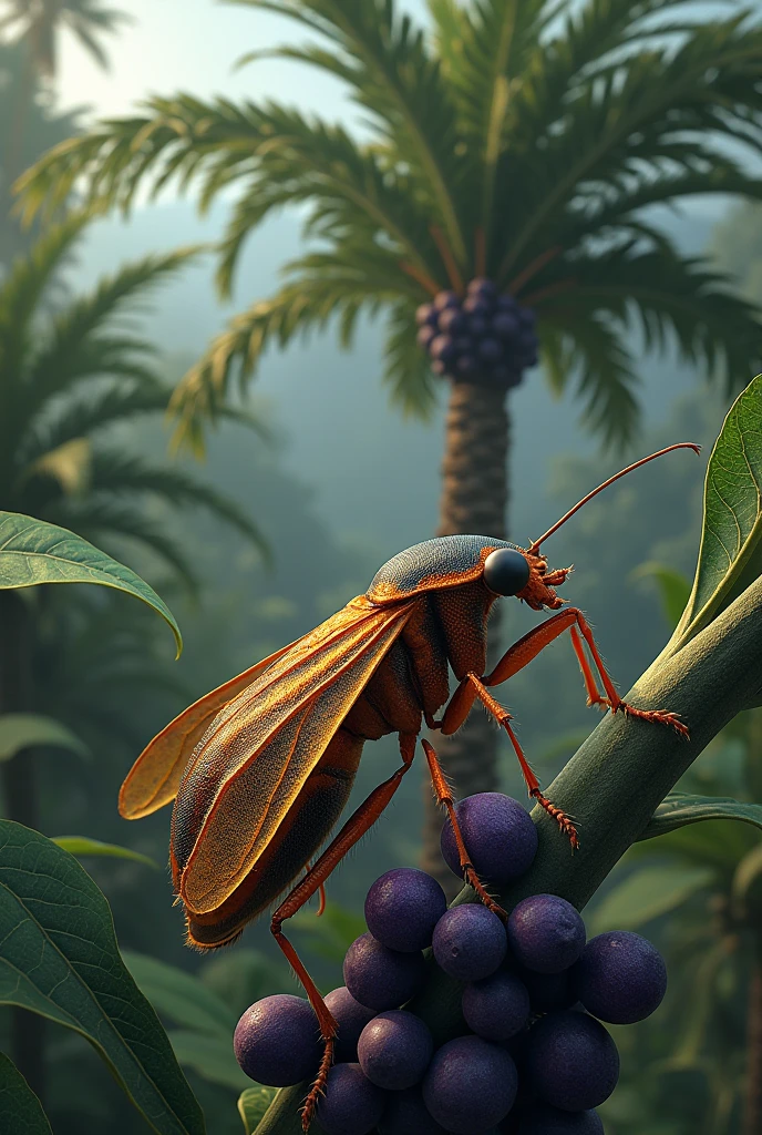 Chagas disease vector with acai