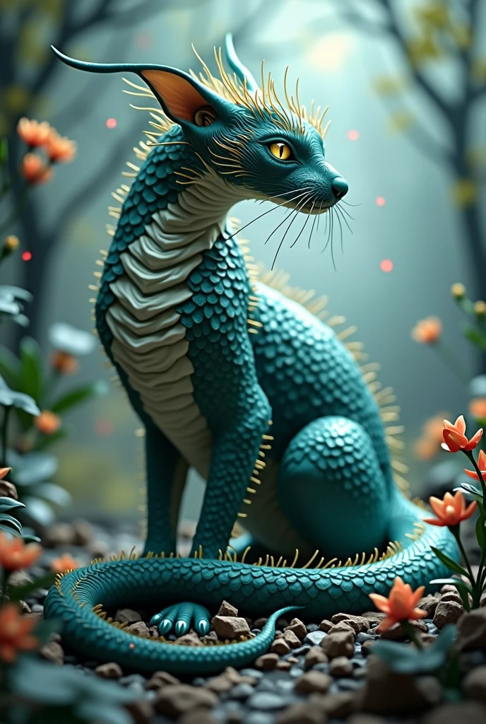 Cat crossed with snake 
