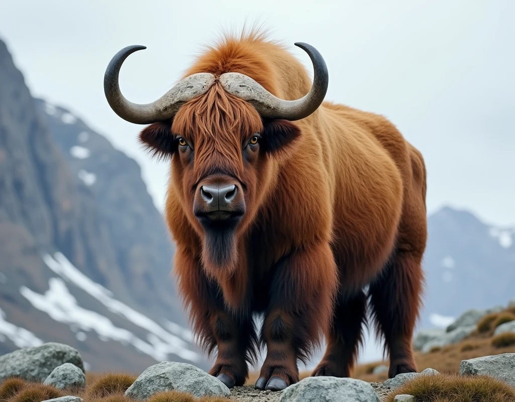 Musk ox, hyperrealistic, ultra detailed camera canon 5d mkII. lens canon 100-400mm mkII f4.5