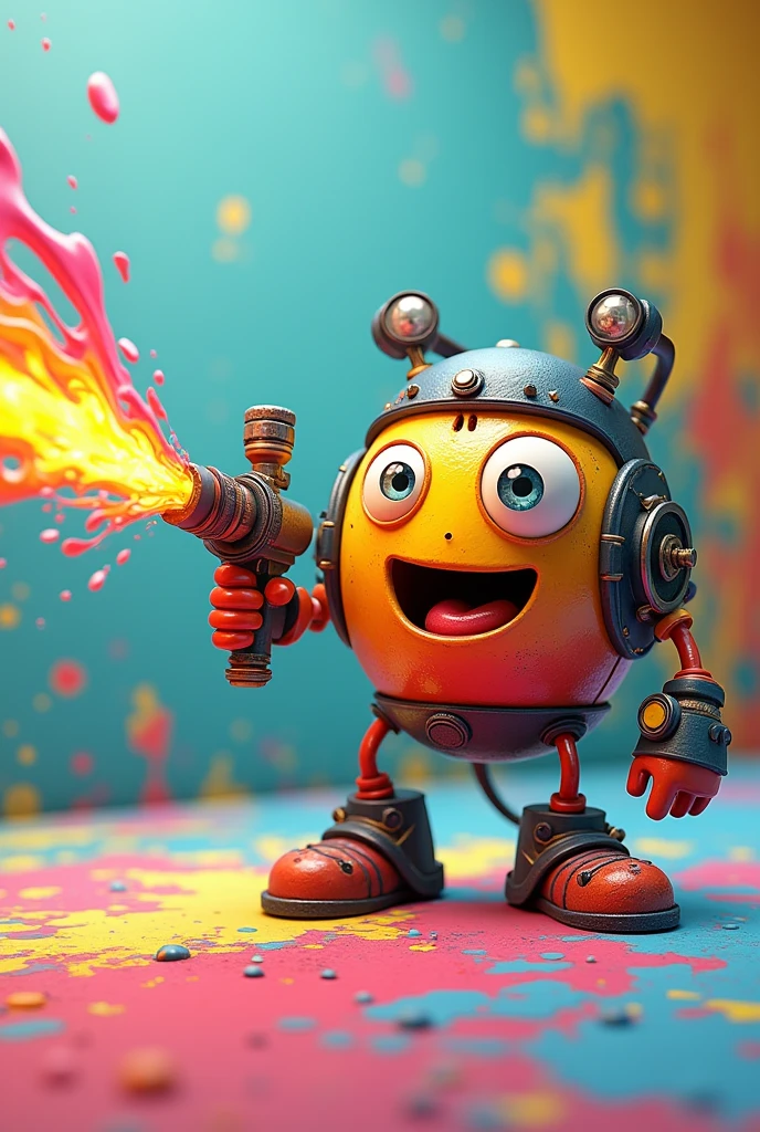 animated paint gun with compressor