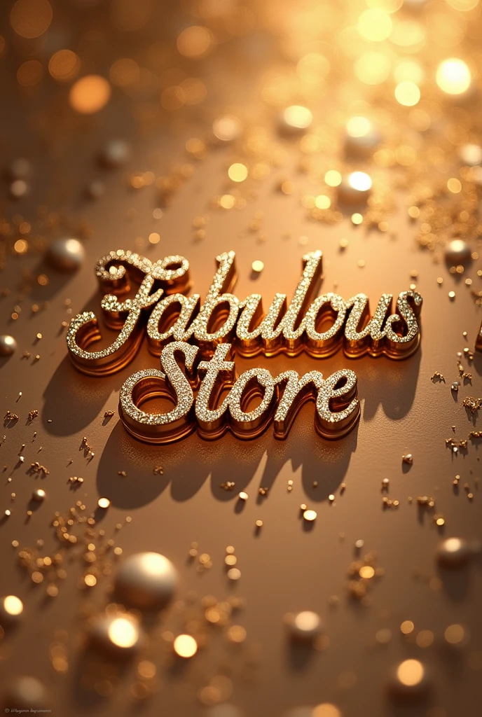 Create a logo for a clothing store on Instagram that says fabulous store that is shiny and luxurious