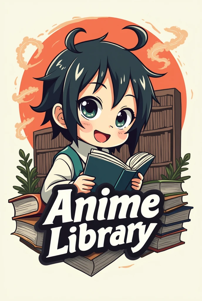Logo for an anime library-store in Spanish