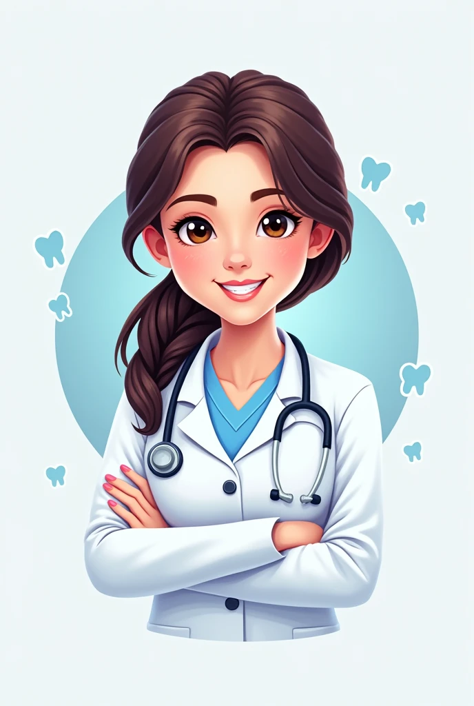 a logo for an application called: vicky dental assistant 
