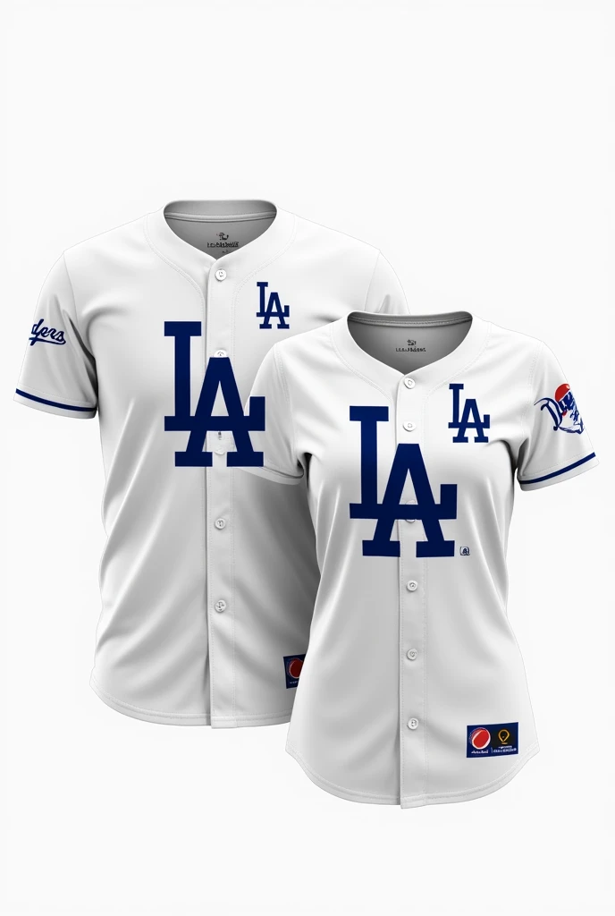 Create a unique shirt pair for me and my girlfriend ,We are called Angel and Luisana ,We turned 28th October, The logo you will use will be that of the LA Dodgers. You put it in the center of the shirt, which by the way is white., and be creative by adding something else to make the shirt look nice