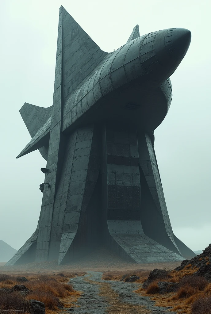 Mansion made of black airplane
