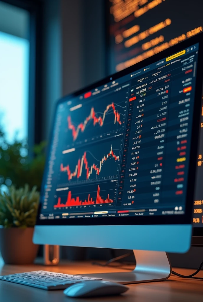 Forex trading computer screen interface