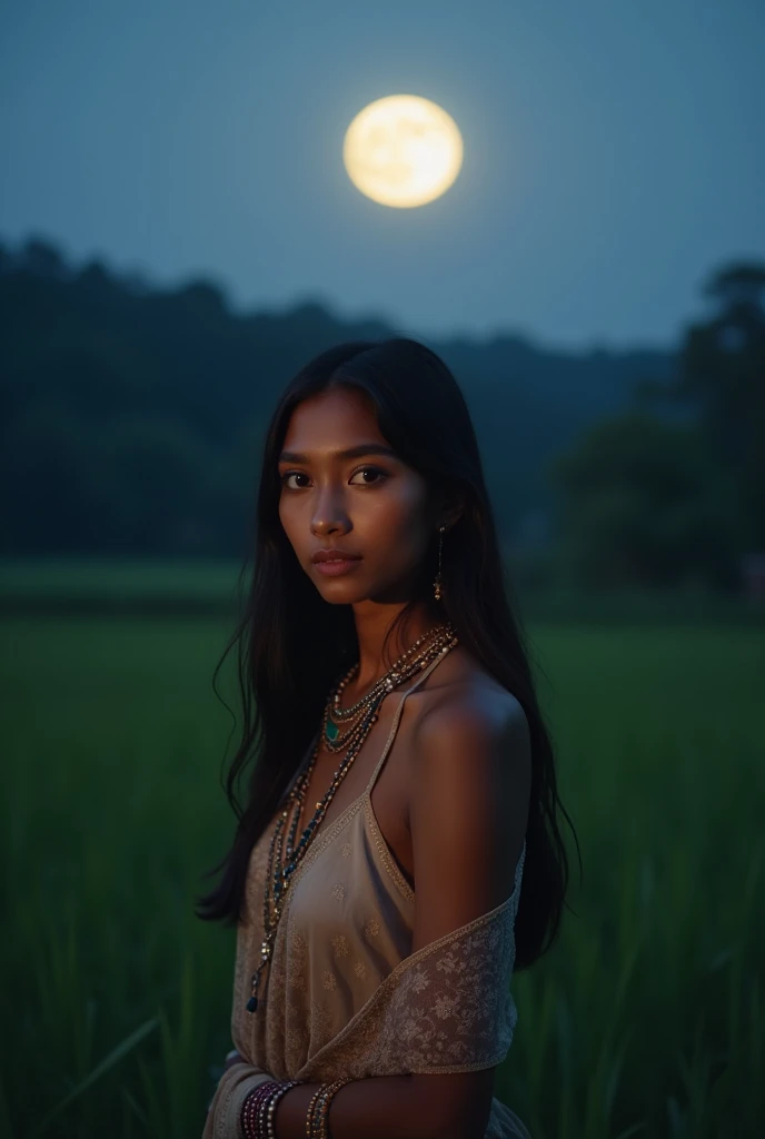 A bangli girl on moonnight selfy