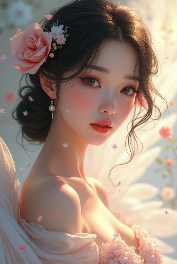 A woman is very feminine, more beautiful anime