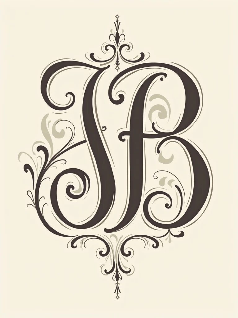 monogram initials letters BB