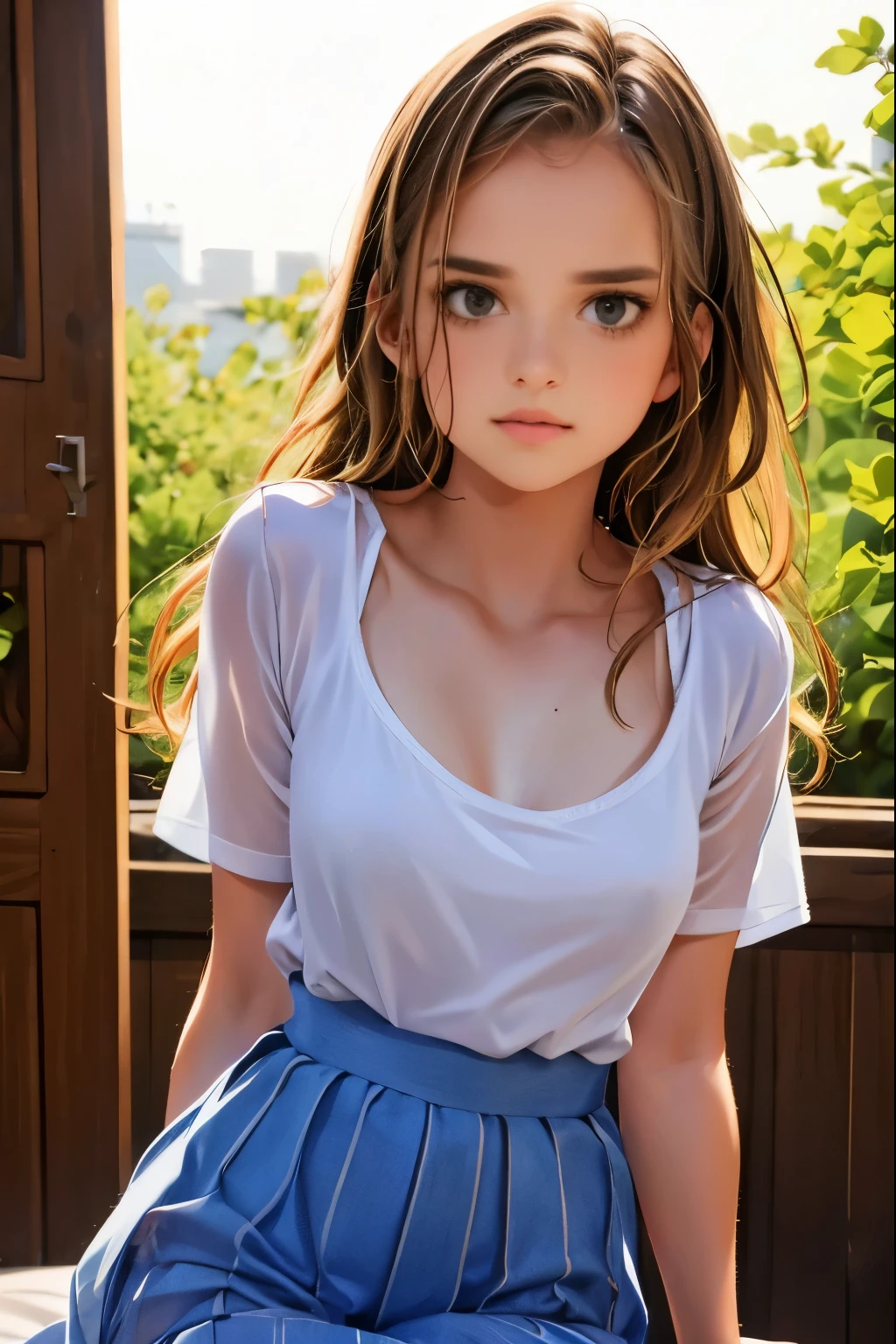 A girl, highly real, UHD, chiaroscuro, super detailed
