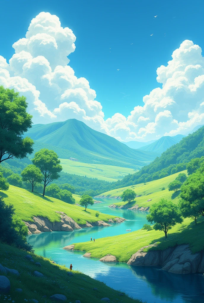A highly detailed anime illustration,
landscape,
vintage, dreamy,  drawing, trending on artstation, UHD, (((by Quentin de Warren))):1.8, atmosphere, luminosity