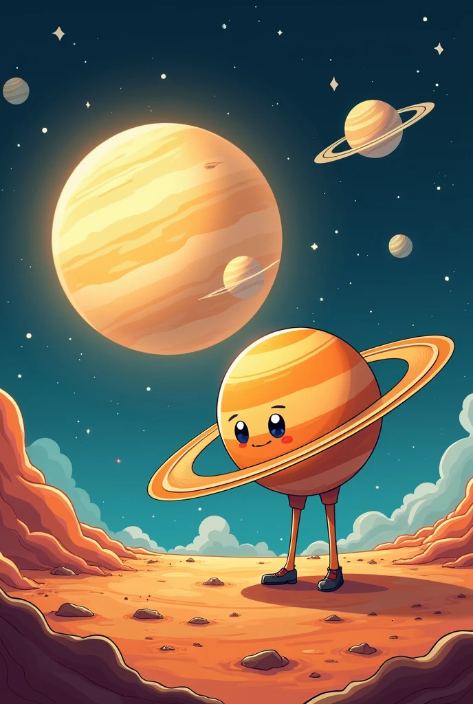 a cartoon about the titan moon