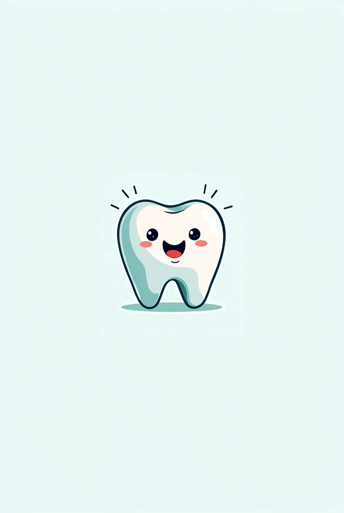a logo for an application called: vicky dental assistant that the logo is a not so animated molar

