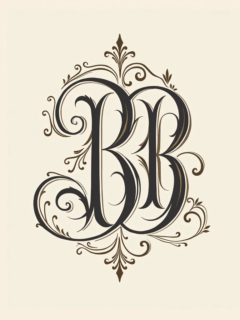 monogram initials letters BB