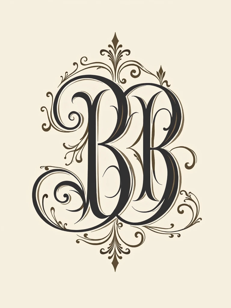 monogram initials letters BB