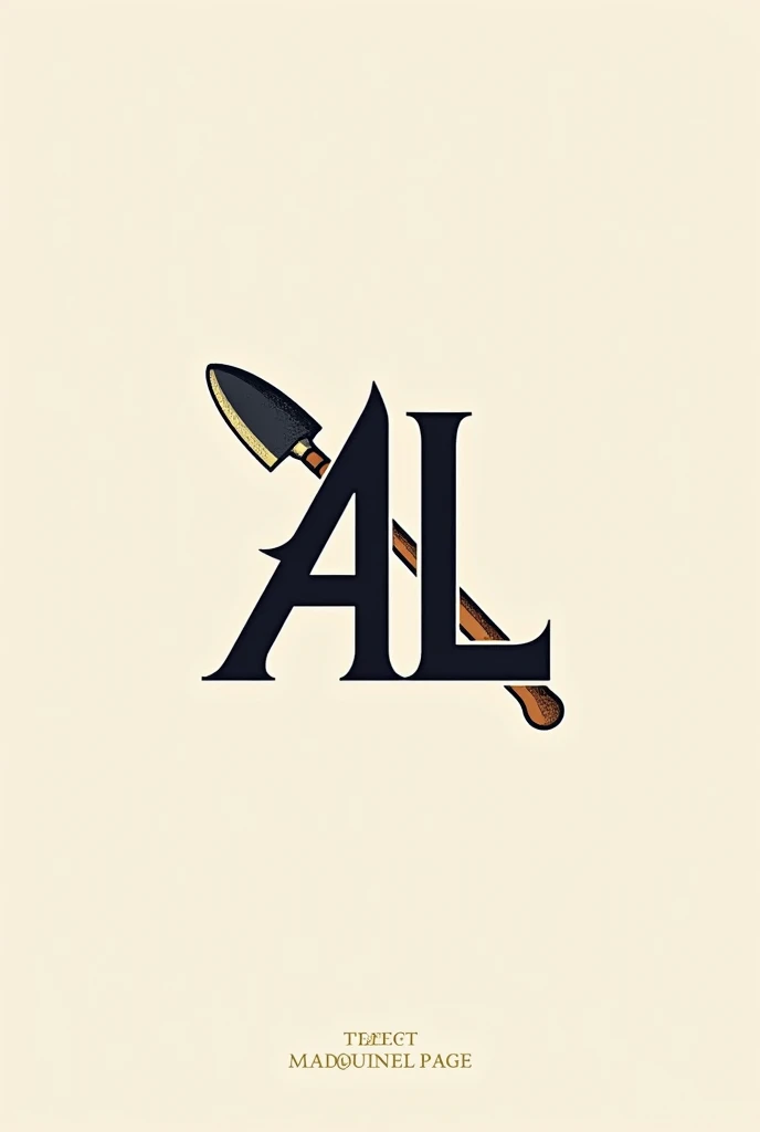 Create a logo for a brand with the name André Luiz using only the initials with mason's tools