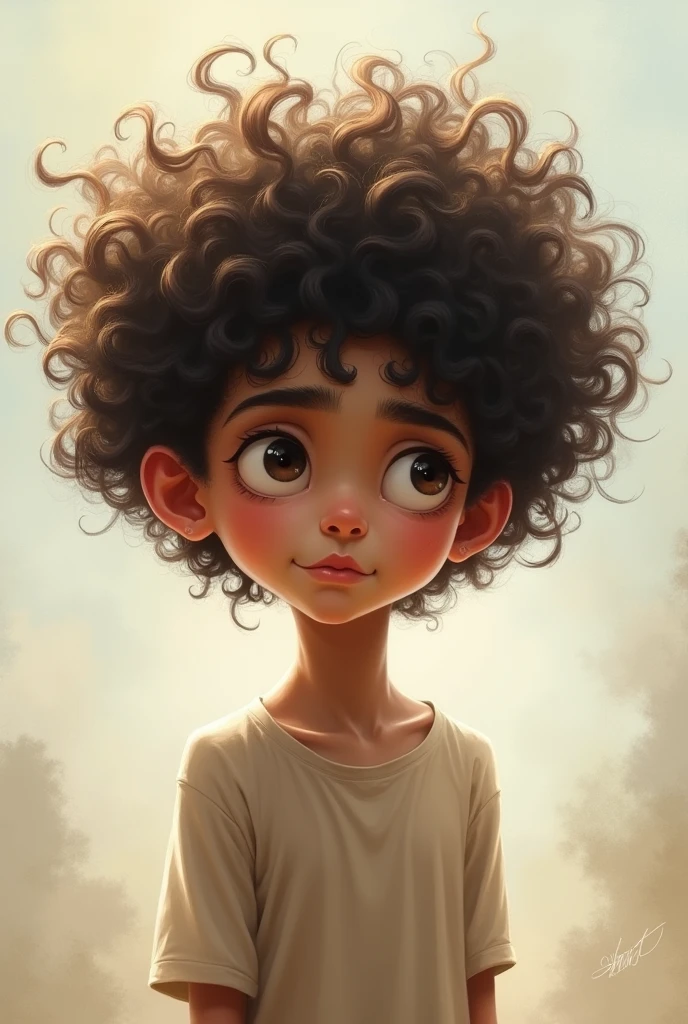 Tall boy curly hair