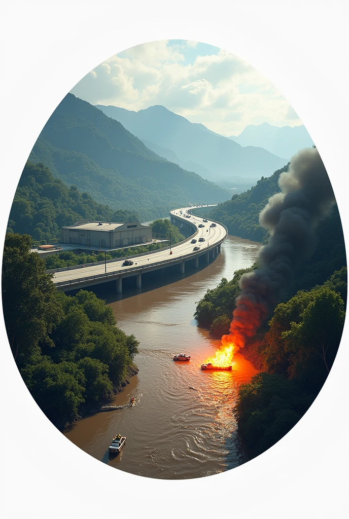 Big mountain erupts, thick smoke, best quality, masterpiece