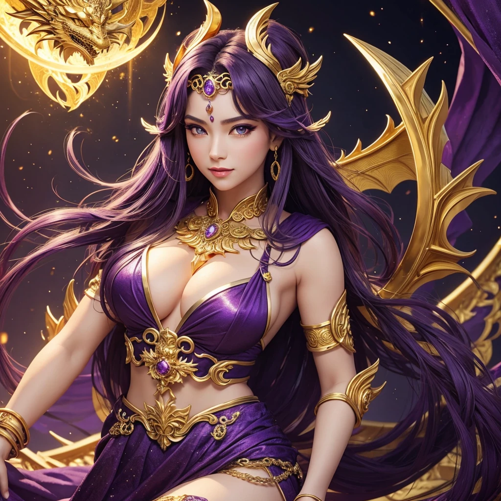 Goddess of the golden purple dragon