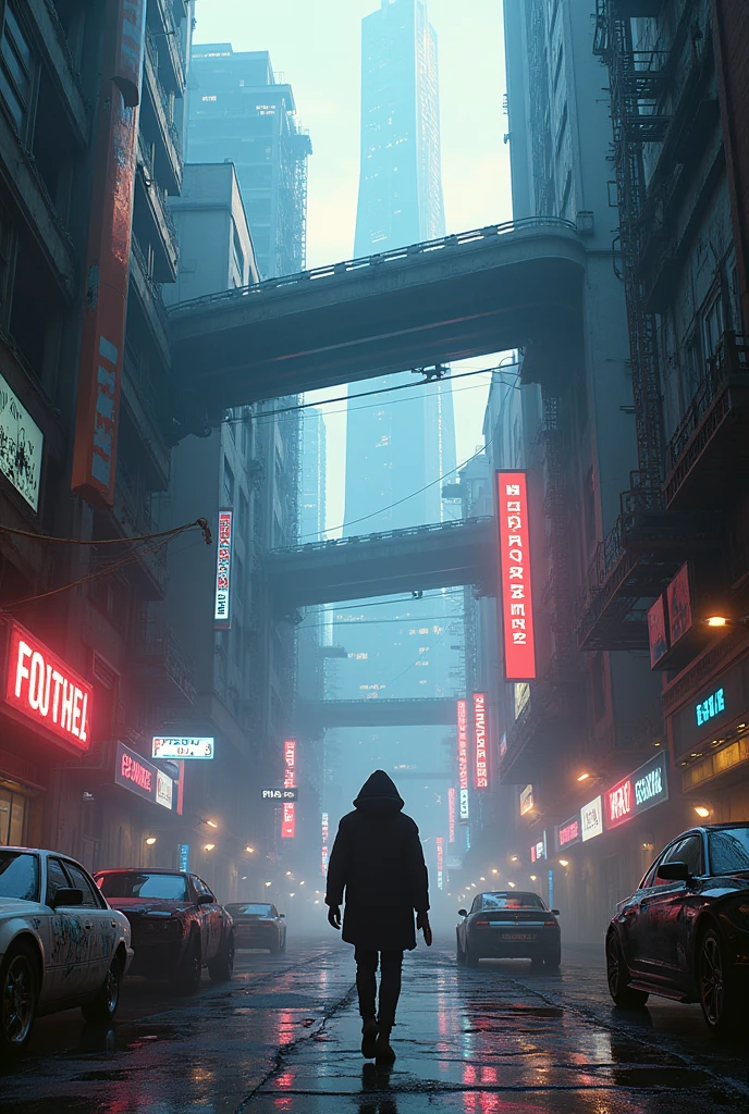 City borderlands, cyberpunk, game, cinematic lighting, photorealistic