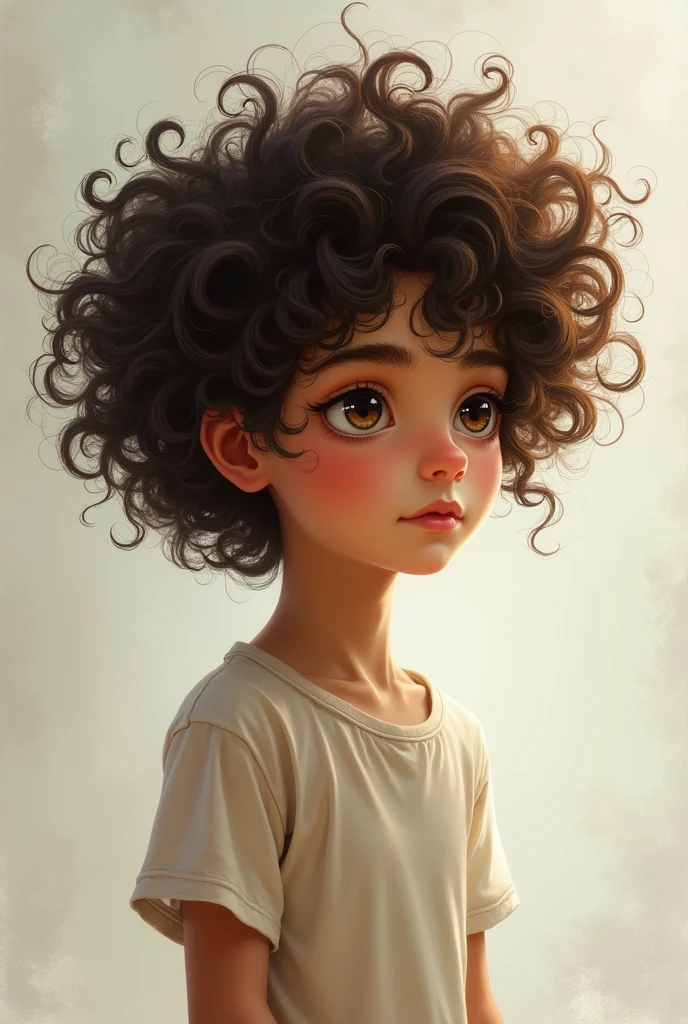 Tall boy curly hair