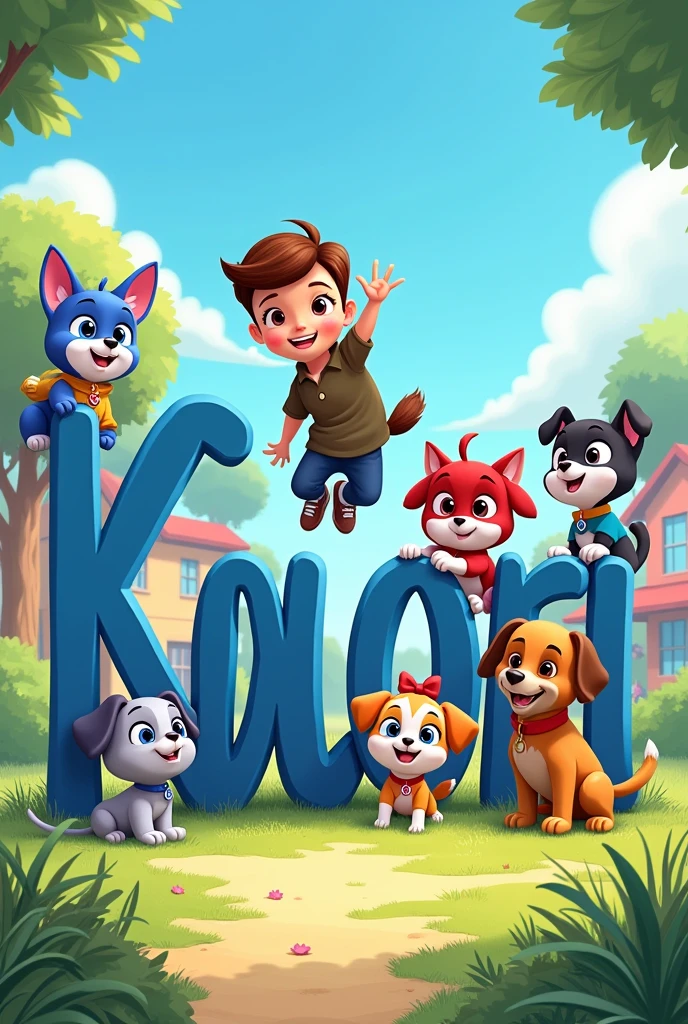 Write the name Dashelle Kaori with the bluey characters
