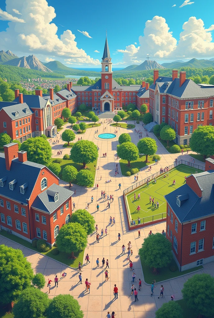 Large 2D school drawing