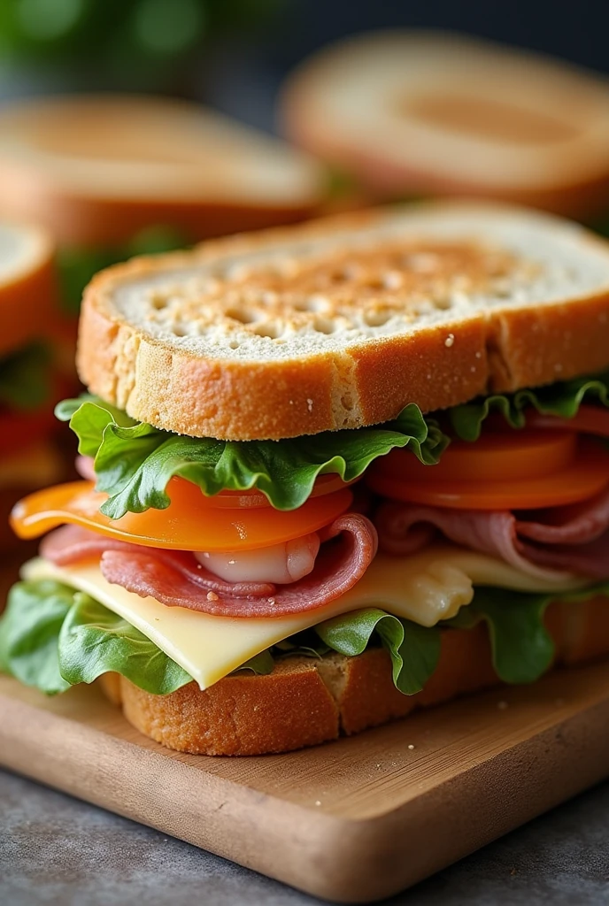 CLOSE UP DE UN SANDWICH,
