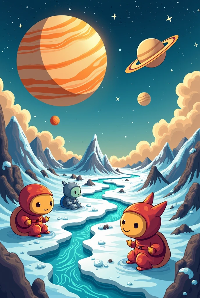 a cartoon about the moon titan png