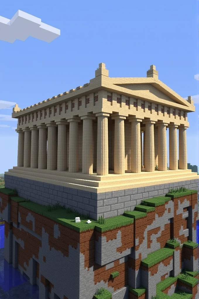 Parthenon, minecraft style 